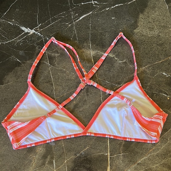 Like New Minkpink L Bikini Top Orange/White Pullover - Picture 2 of 6